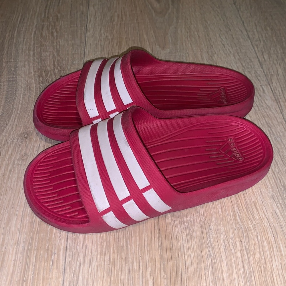 Adidas Slides Sandals Duramo Girls 12